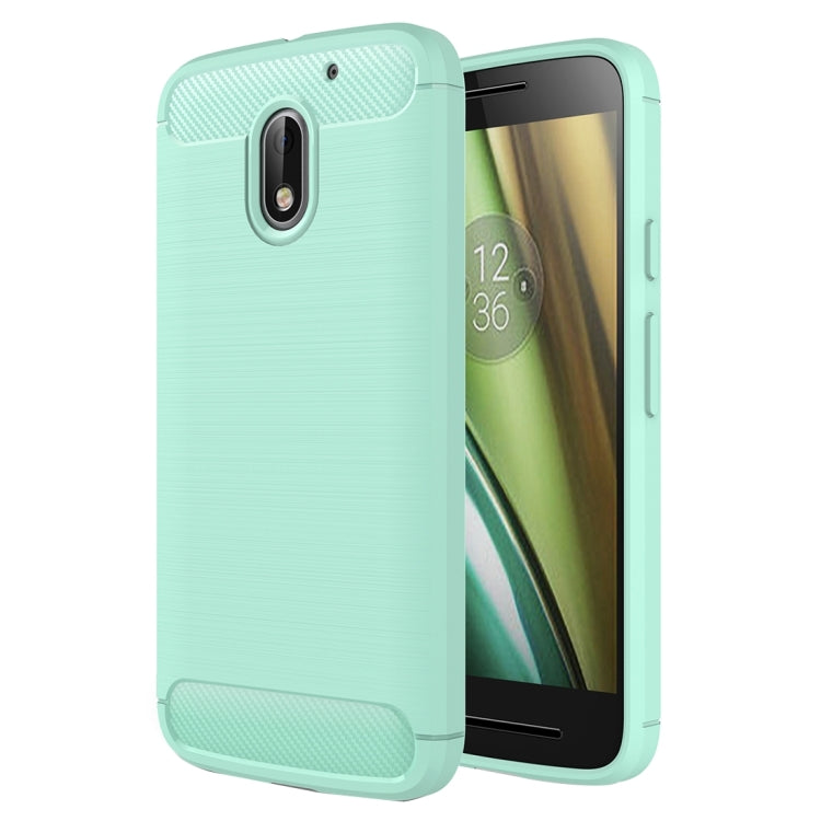 For Motorola Moto E3 Brushed Texture Carbon Fiber TPU Protective Case