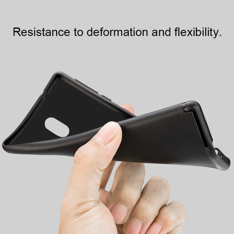 For Nokia 3 Cross Texture 0.3mm Ultra-thin TPU Full Coverage Shockproof Soft Protective Back Cover Case(Black)