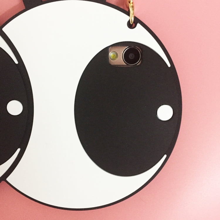 OPPO R9 3D LOVE forly Big Eyes Chain Bag Protective Back Cover Case (Black)