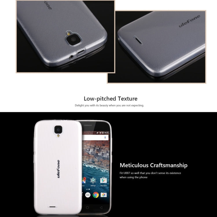 Ulefone for U007 (MPH0721) Transparent TPU Back Cover Case(Transparent)
