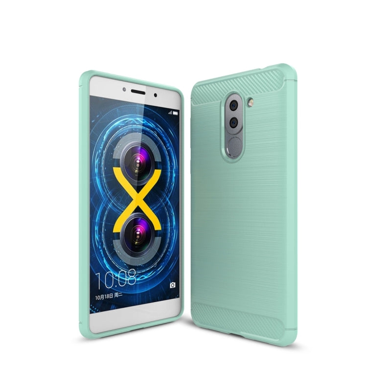 For Huawei Honor 6X(2016)  Brushed Texture Carbon Fiber TPU Protective Case