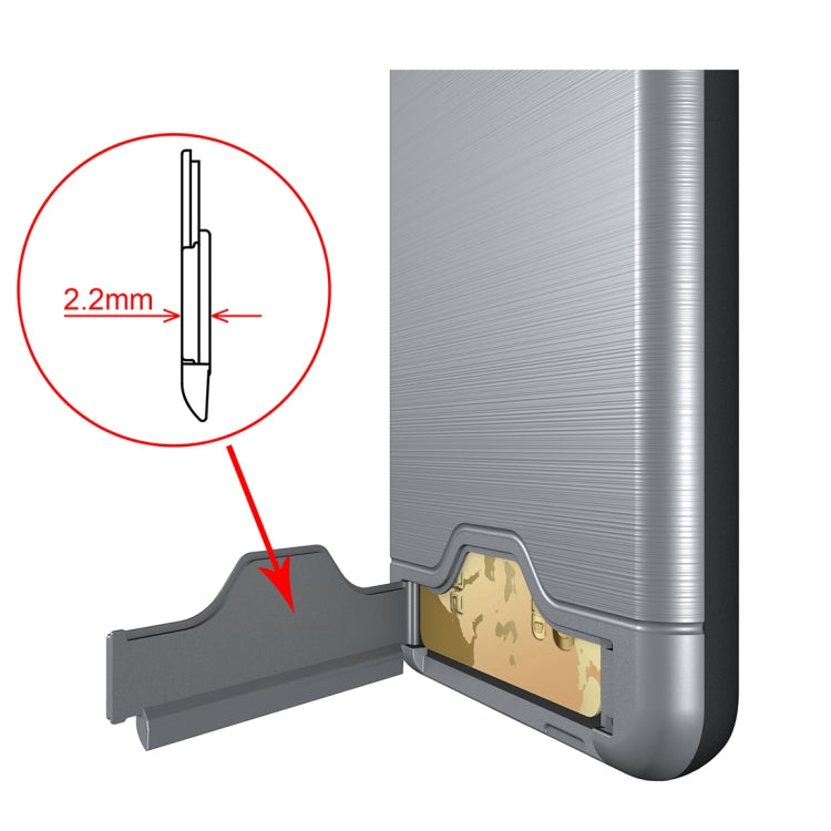 For Google Pixel 2 XL Brushed Texture Separable PC + TPU Protective Combination Back Case with Holder & Card Slot