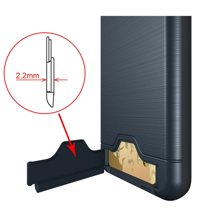 For Google Pixel 2 XL Brushed Texture Separable PC + TPU Protective Combination Back Case with Holder & Card Slot