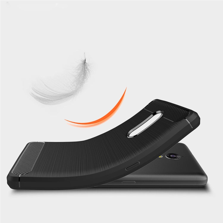 For Lenovo  K8 Brushed Carbon Fiber Texture TPU Shockproof Anti-slip Soft Protective Back Cover Case