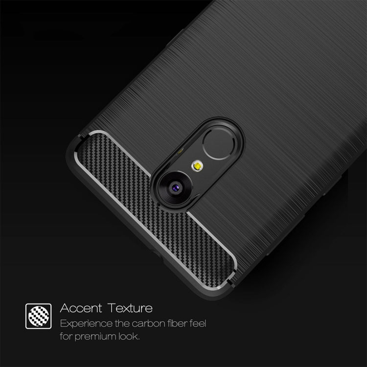 For Lenovo  K8 Brushed Carbon Fiber Texture TPU Shockproof Anti-slip Soft Protective Back Cover Case