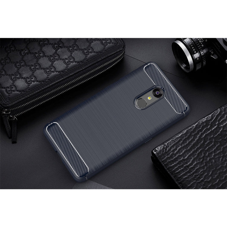 For Lenovo  K8 Brushed Carbon Fiber Texture TPU Shockproof Anti-slip Soft Protective Back Cover Case