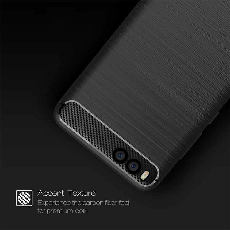 For Xiaomi  Mi Note 3 Brushed Carbon Fiber Texture TPU Shockproof Anti-slip Soft Protective Back Cover Case