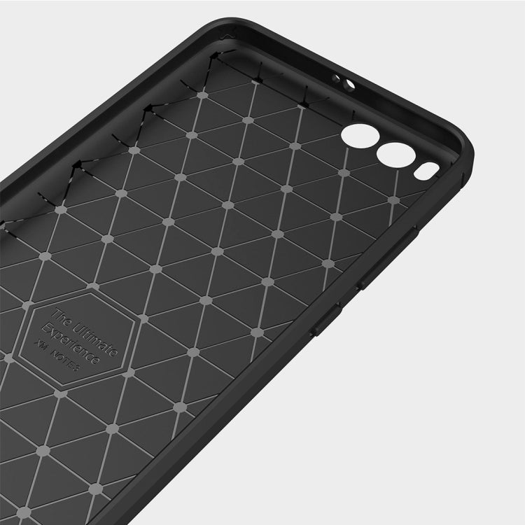 For Xiaomi  Mi Note 3 Brushed Carbon Fiber Texture TPU Shockproof Anti-slip Soft Protective Back Cover Case
