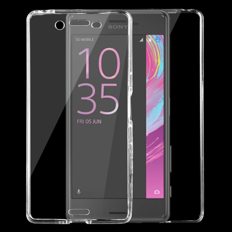 For Sony Xperia X 0.75mm Double-sided Ultra-thin Transparent TPU Protective Case(Transparent)
