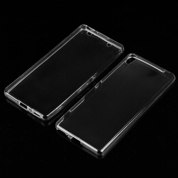 For Sony Xperia XA 0.75mm Double-sided Ultra-thin Transparent TPU Protective Case(Transparent)