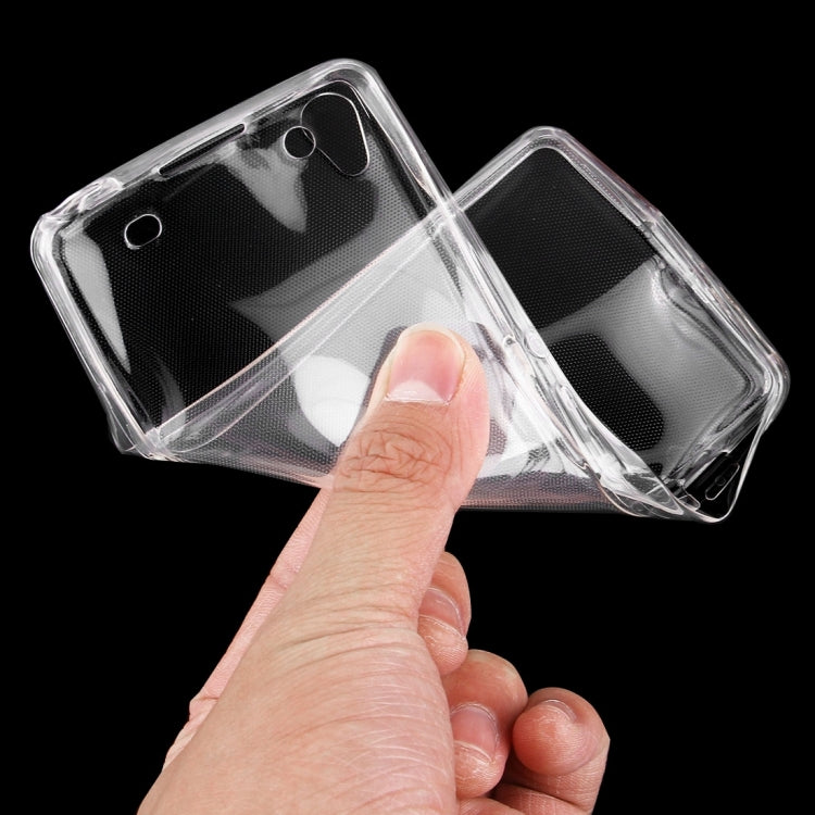 For Sony Xperia XA 0.75mm Double-sided Ultra-thin Transparent TPU Protective Case(Transparent)