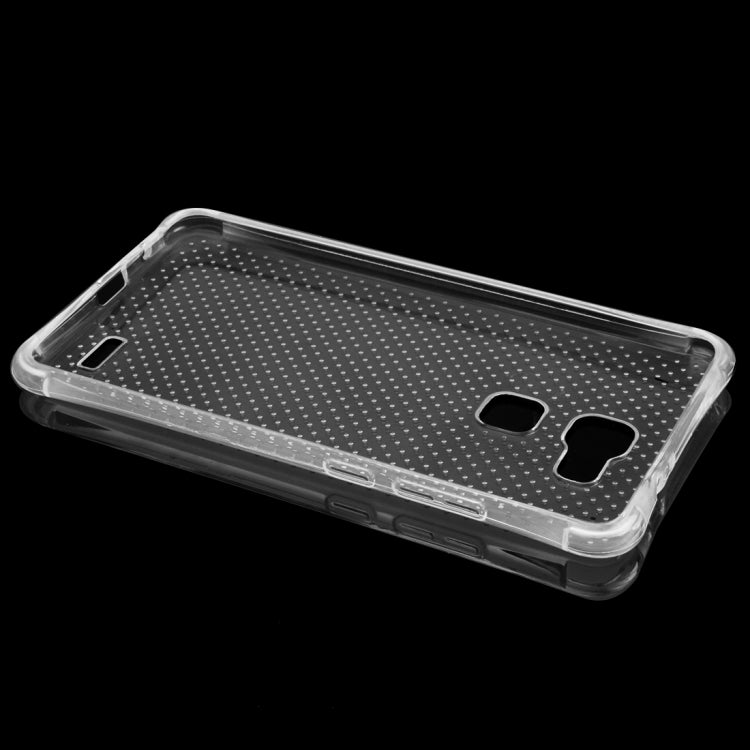 For Huawei  Mate 7 Shock-resistant Cushion TPU Protective Case(Transparent)