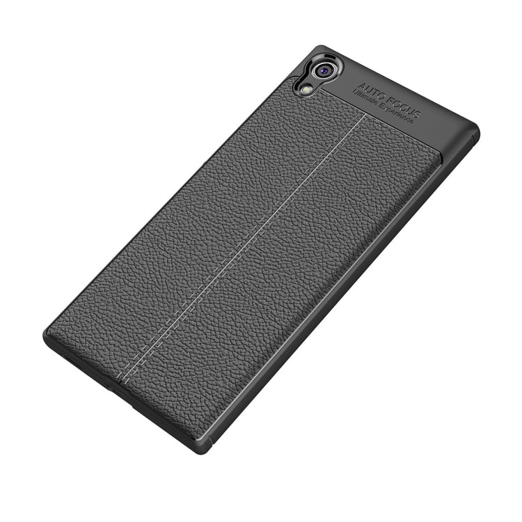 For Sony Xperia XA1 Litchi Texture Design Soft TPU Anti-skip Protective Cover Back Case