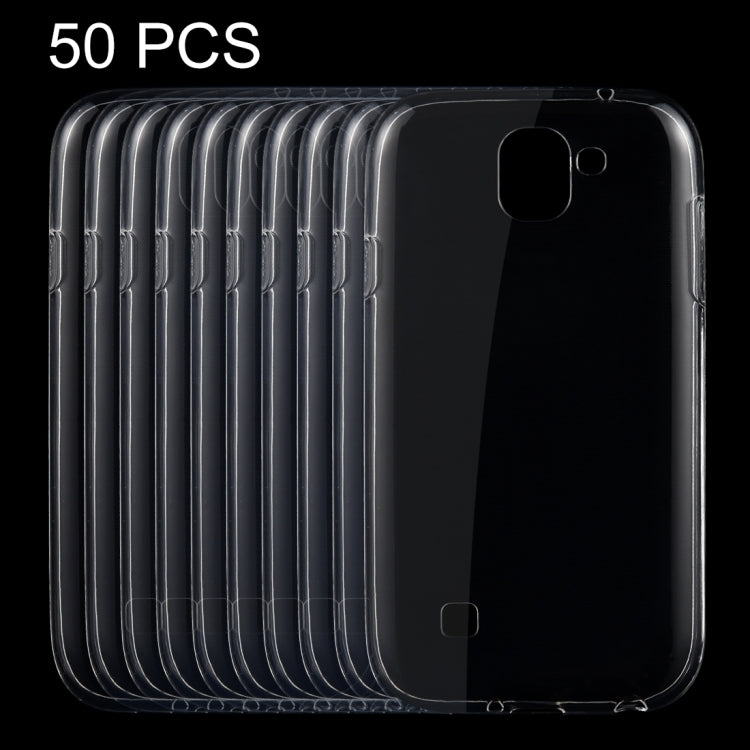 50 PCS for LG K3 (2017) 0.75mm Ultra-thin Transparent TPU Protective Case