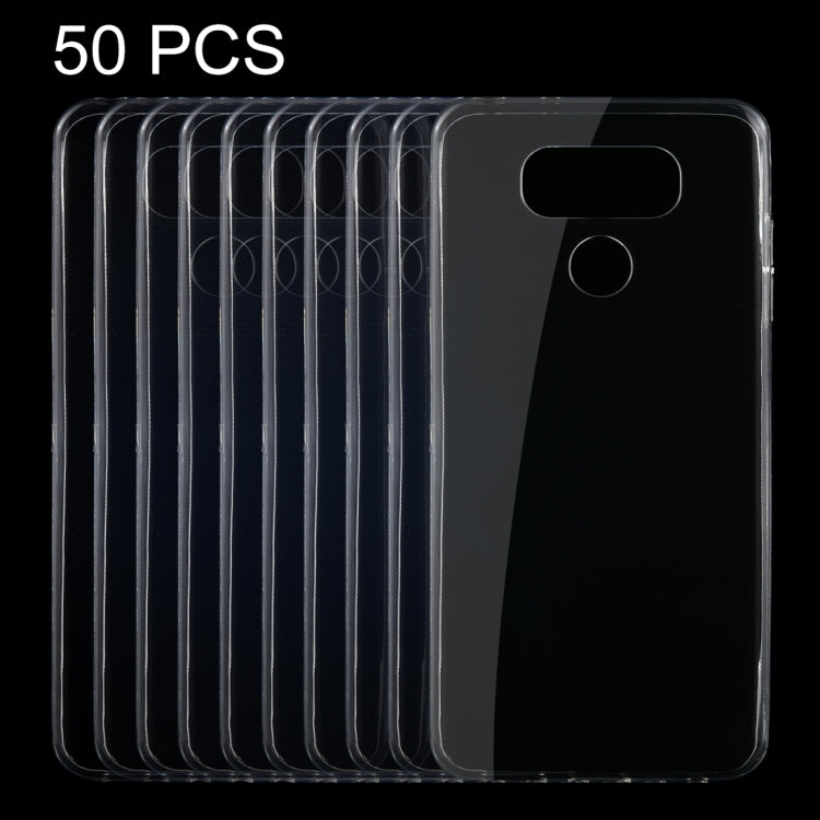 50 PCS for LG G6 0.75mm Ultra-thin Transparent TPU Protective Case