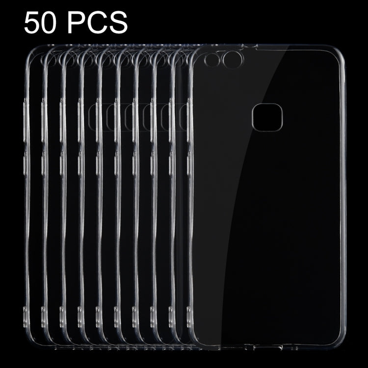 50 PCS for Huawei P10 Lite 0.75mm Ultra-thin Transparent TPU Protective Case