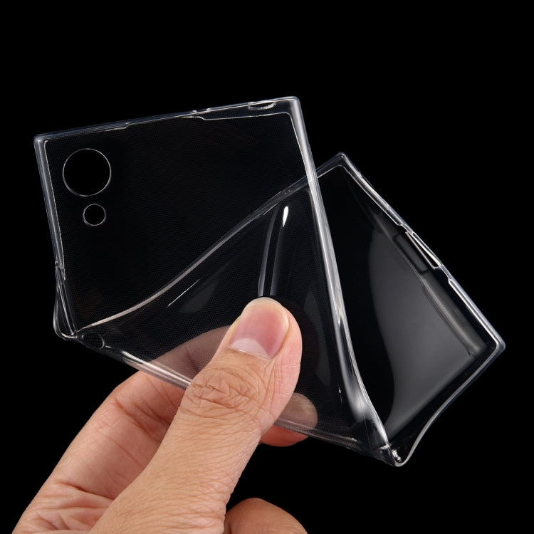 50 PCS for Sony Xperia XA1 0.75mm Ultra-thin Transparent TPU Protective Case