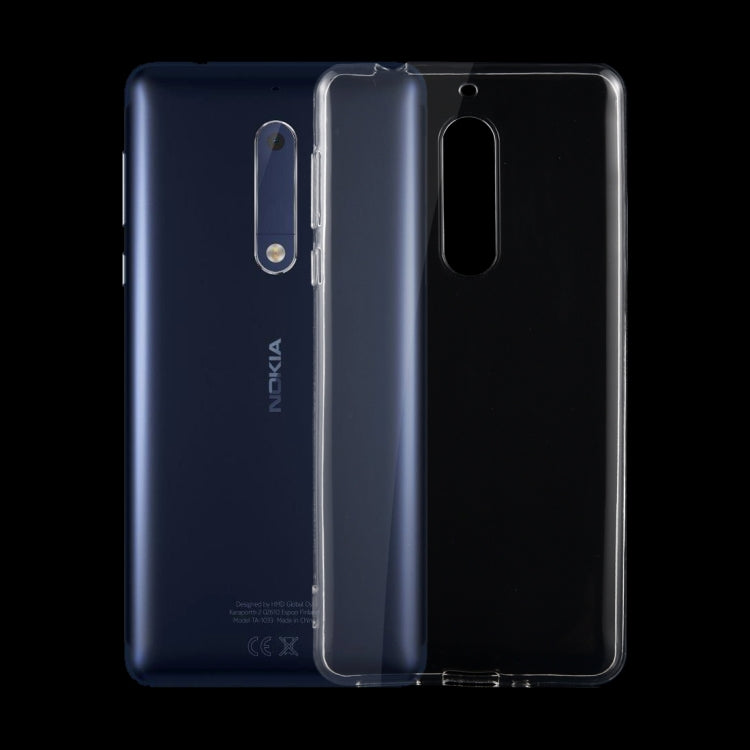 For Nokia 5 0.75mm Ultra-thin Transparent TPU Protective Case(Transparent)