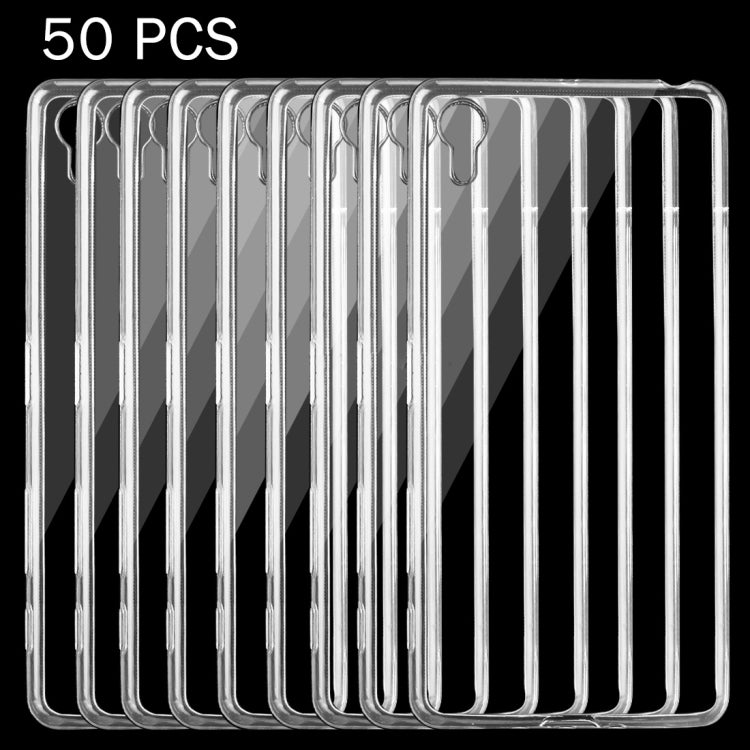 50 PCS for Sony Xperia X Performance 0.75mm Ultra-thin Transparent TPU Protective Case