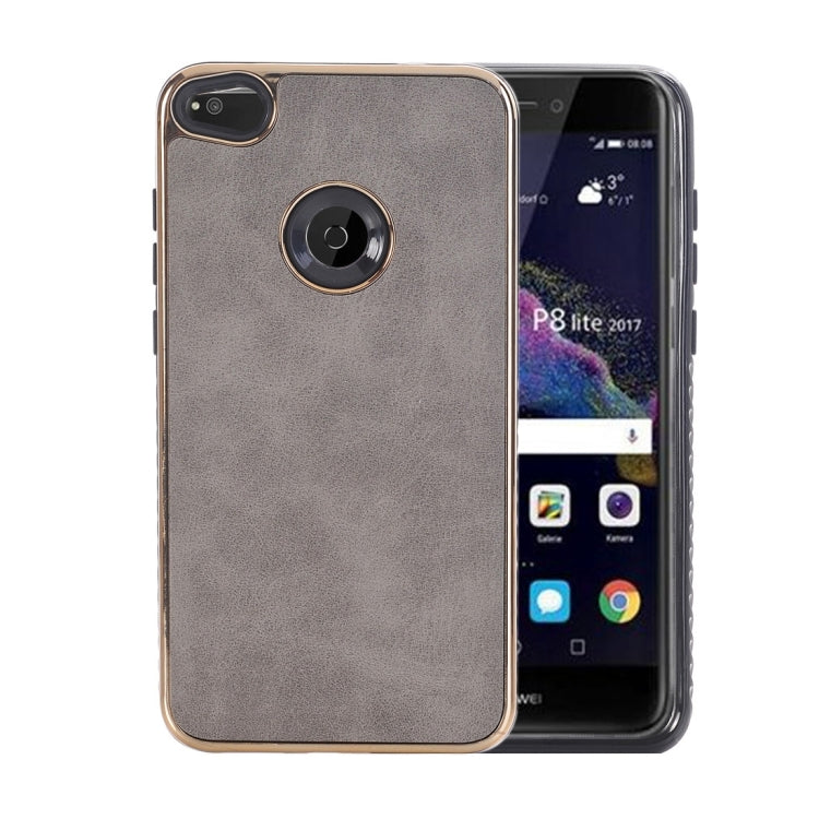 For Huawei  P8 Liteï¼ˆ2017ï¼‰Crazy Horse Texture Electroplating Back Cover