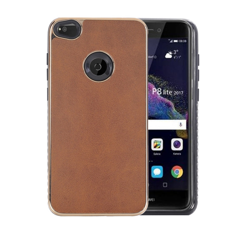 For Huawei  P8 Liteï¼ˆ2017ï¼‰Crazy Horse Texture Electroplating Back Cover