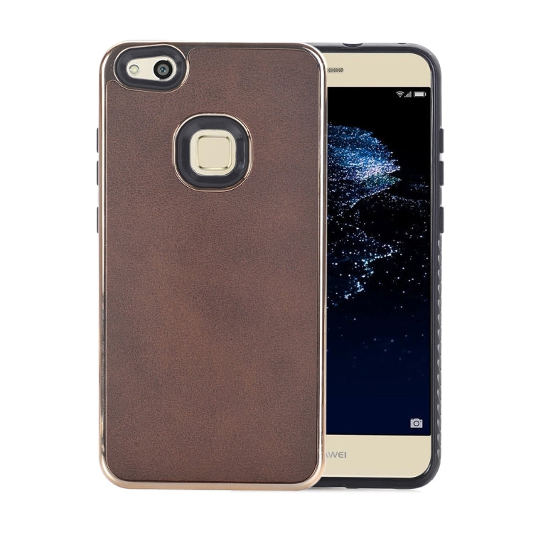For Huawei  P10 Lite Crazy Horse Texture Electroplating Back Cover
