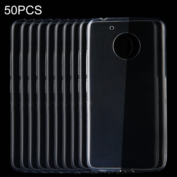 50 PCS for Motorola Moto G5 0.75mm Ultra-thin Transparent TPU Protective Case