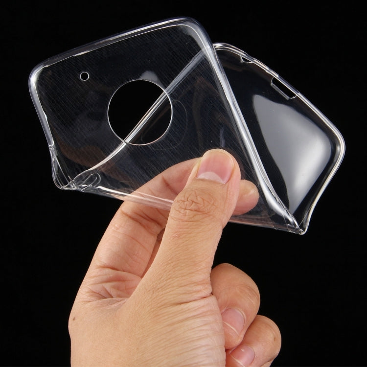 For Motorola Moto G5 Plus 0.75mm Ultra-thin Transparent TPU Protective Case (Transparent)