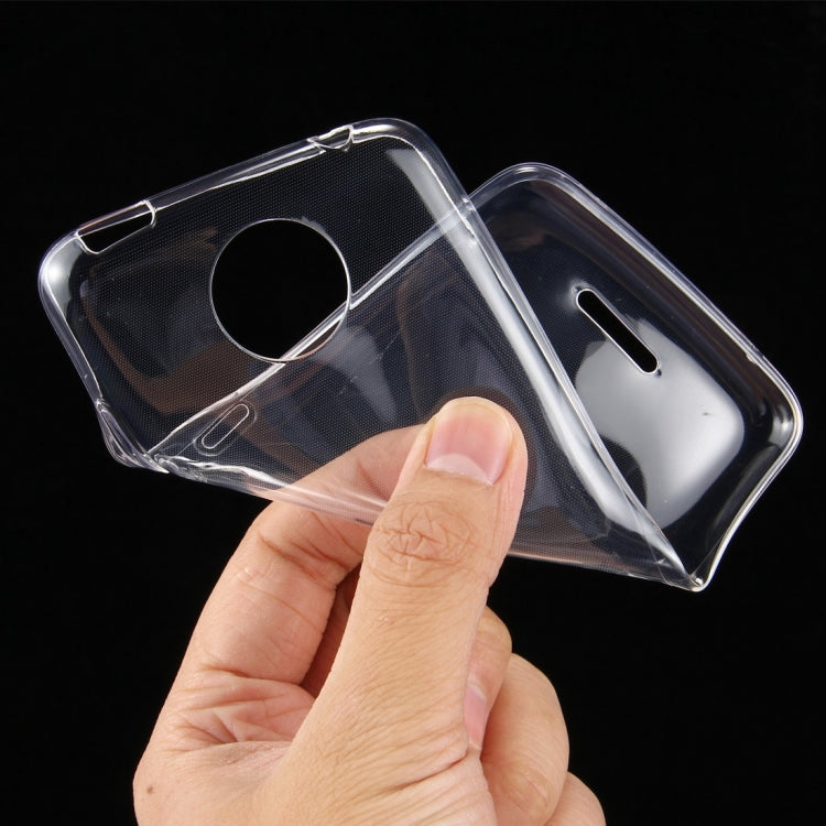 50 PCS for Motorola Moto C Plus 0.75mm Ultra-thin Transparent TPU Protective Case