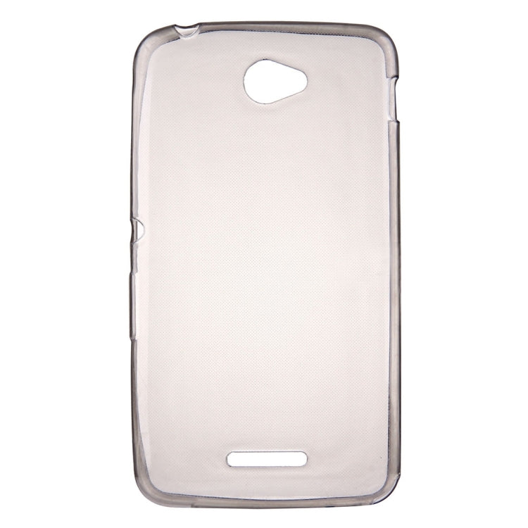 For Sony Xperia E4 0.75mm Ultra-thin Transparent TPU Protective Case(Grey)