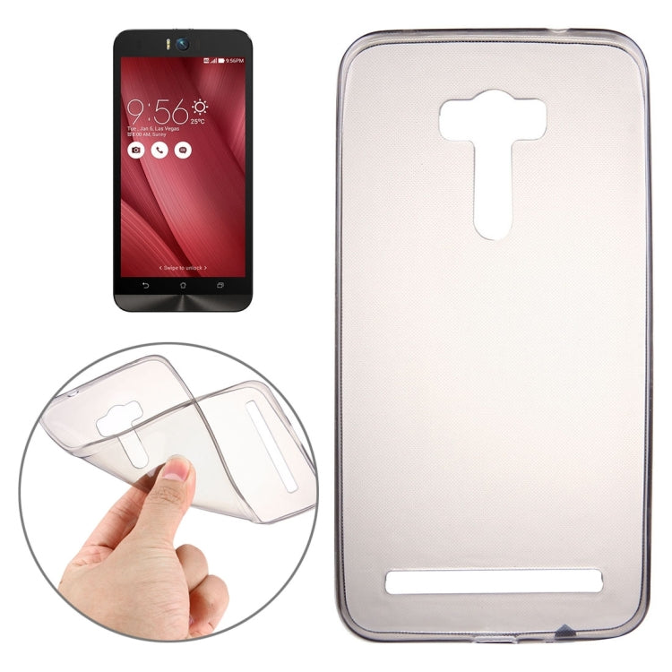 For Asus ZenFone Selfie / ZD551KL 0.75mm Ultra-thin Transparent TPU Protective Case(Grey)