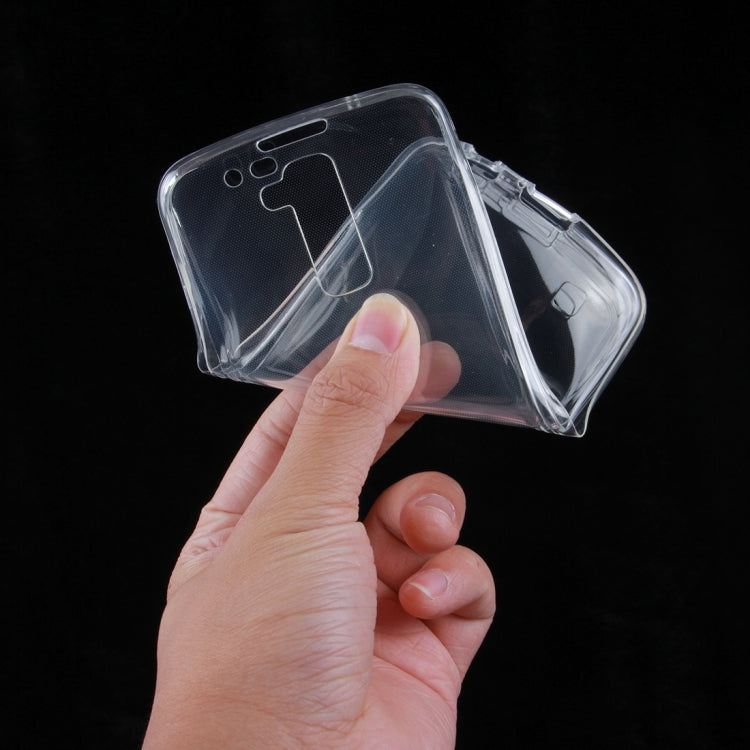 For LG K10 0.75mm Double-sided Ultra-thin Transparent TPU Protective Case(Transparent)