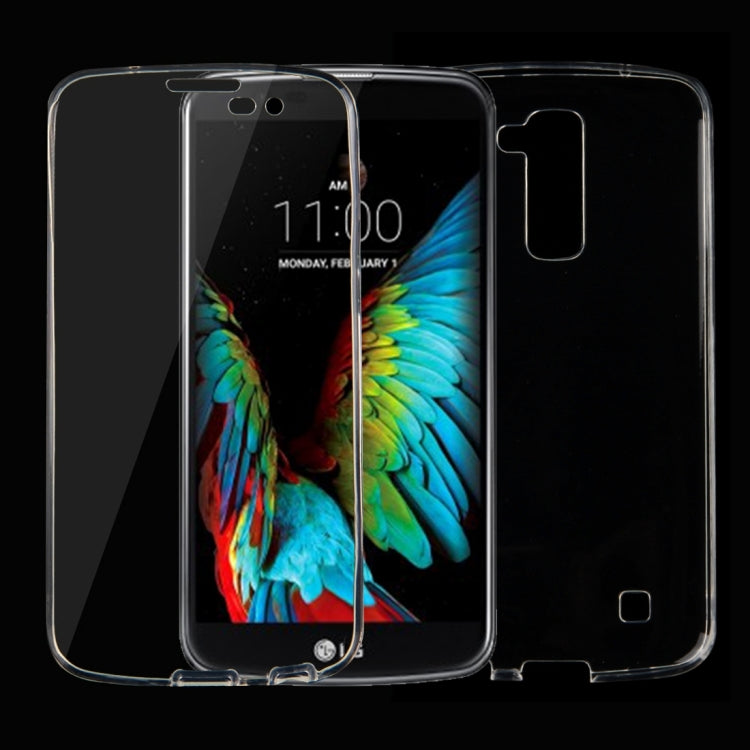 For LG K10 0.75mm Double-sided Ultra-thin Transparent TPU Protective Case(Transparent)