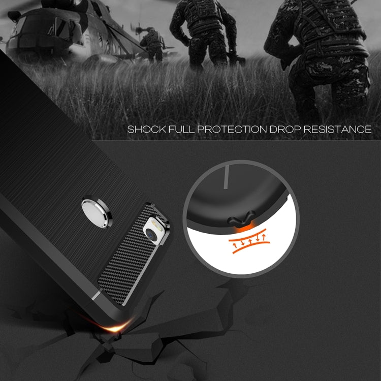For Xiaomi  Mi 4s Brushed Texture Carbon Fiber TPU Protective Case