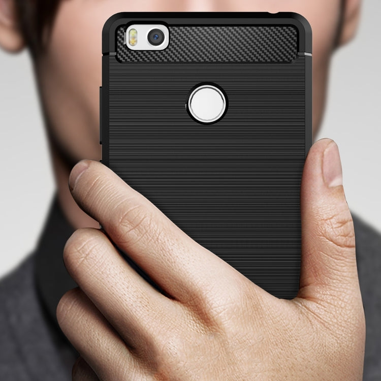 For Xiaomi  Mi 4s Brushed Texture Carbon Fiber TPU Protective Case