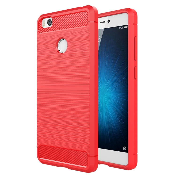 For Xiaomi  Mi 4s Brushed Texture Carbon Fiber TPU Protective Case