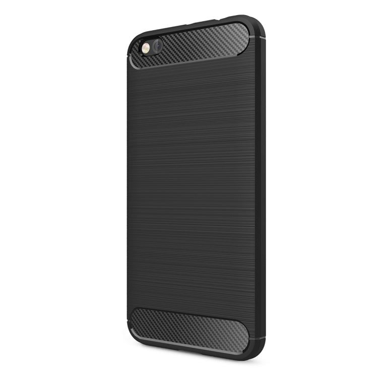 For Xiaomi  Mi 5c Brushed Carbon Fiber Texture Shockproof TPU Protective Cover Case