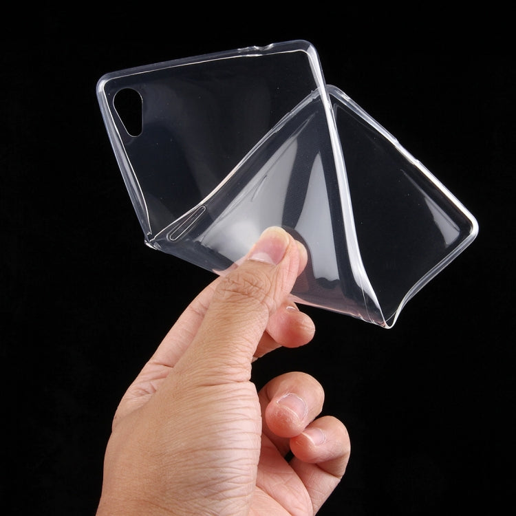 50 PCS for Sony Xperia C6 0.75mm Ultra-thin Transparent TPU Protective Case(Transparent)