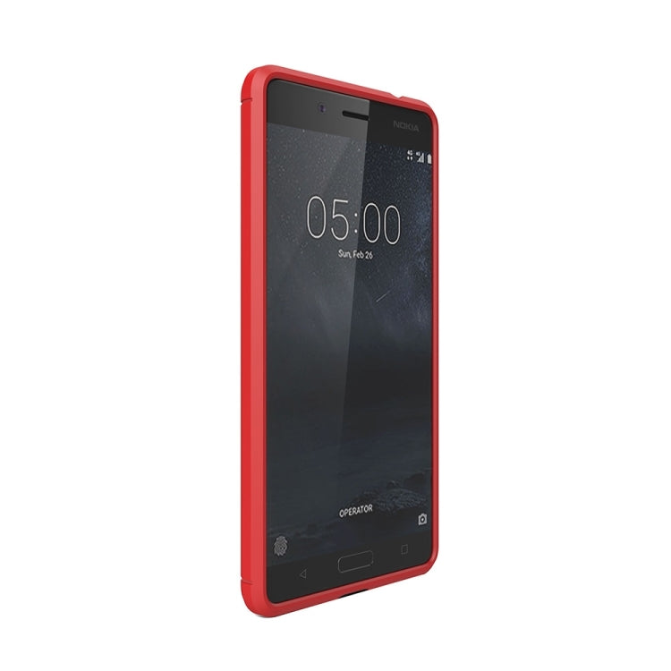 For Nokia 5 Brushed Carbon Fiber Texture Shockproof TPU Protective Cover Case