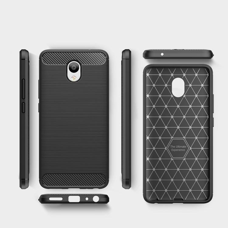 For Meizu  M5 Note Brushed Carbon Fiber Texture Shockproof TPU Protective Cover Case