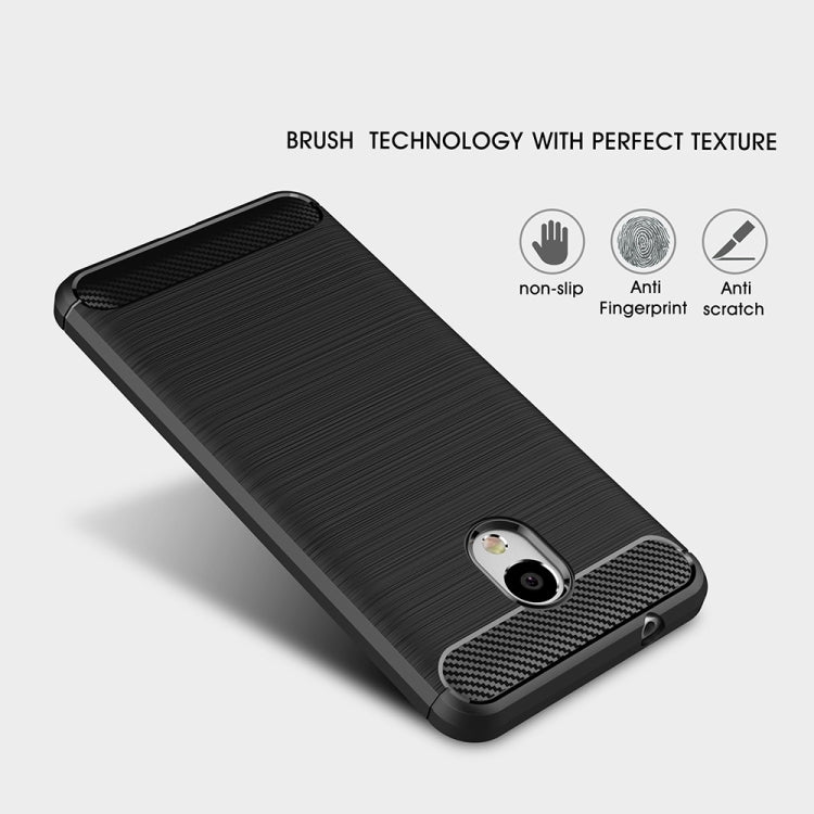 For Meizu  M5S Brushed Carbon Fiber Texture Shockproof TPU Protective Cover Case