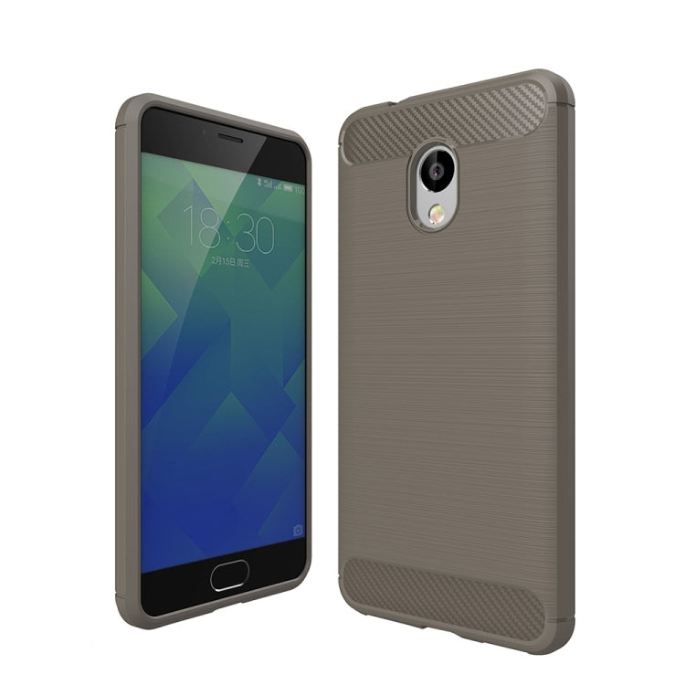 For Meizu  M5S Brushed Carbon Fiber Texture Shockproof TPU Protective Cover Case