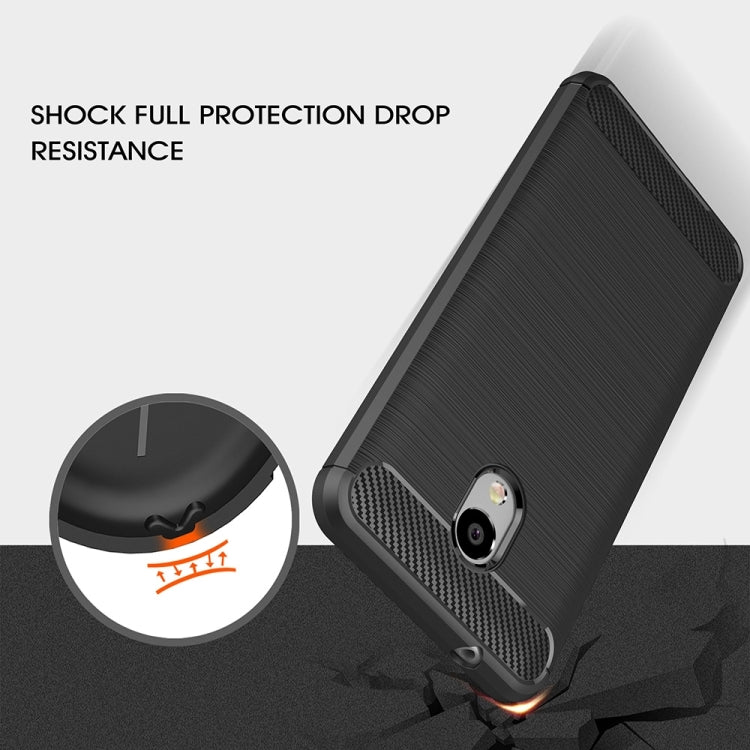 For Meizu  M5S Brushed Carbon Fiber Texture Shockproof TPU Protective Cover Case