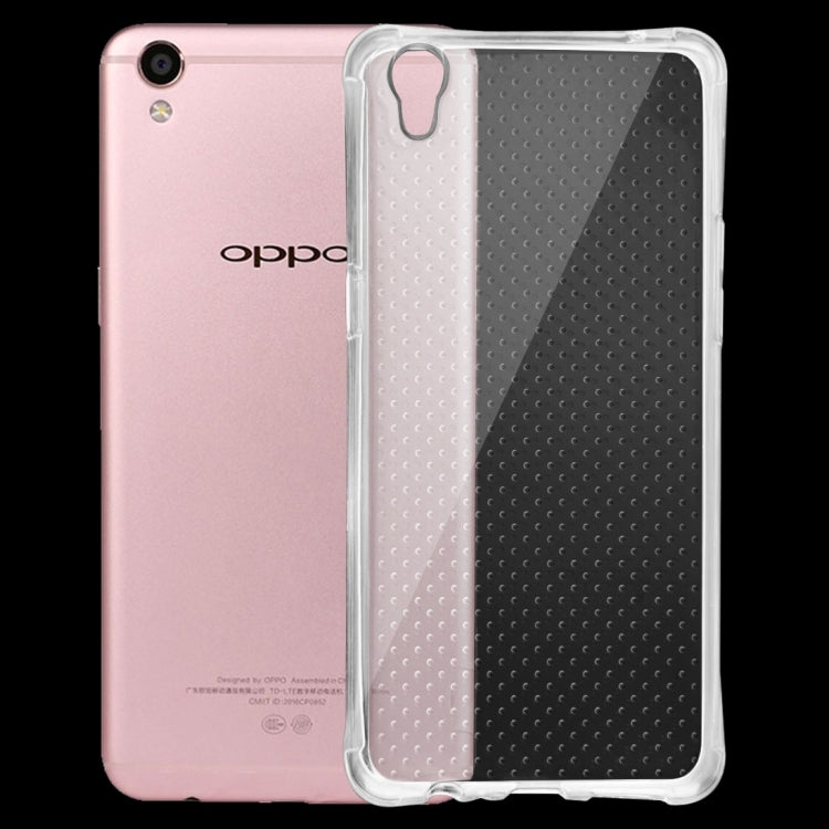 For OPPO  R9 Shock-resistant Cushion TPU Protective Case(Transparent)