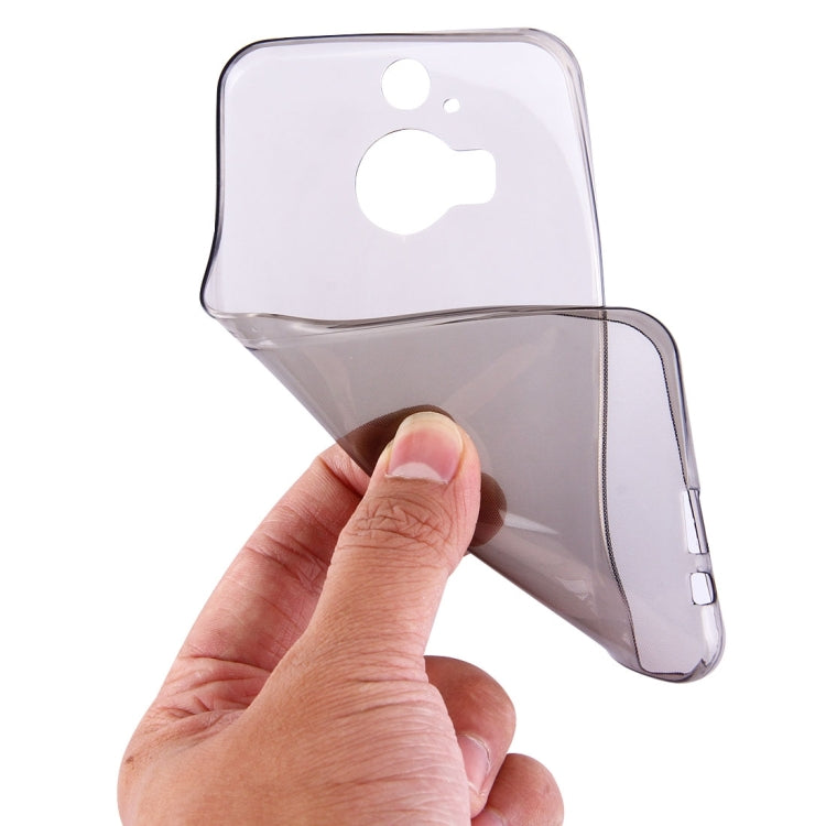 For HTC One M9+ 0.75mm Ultra-thin Transparent TPU Protective Case(Grey)