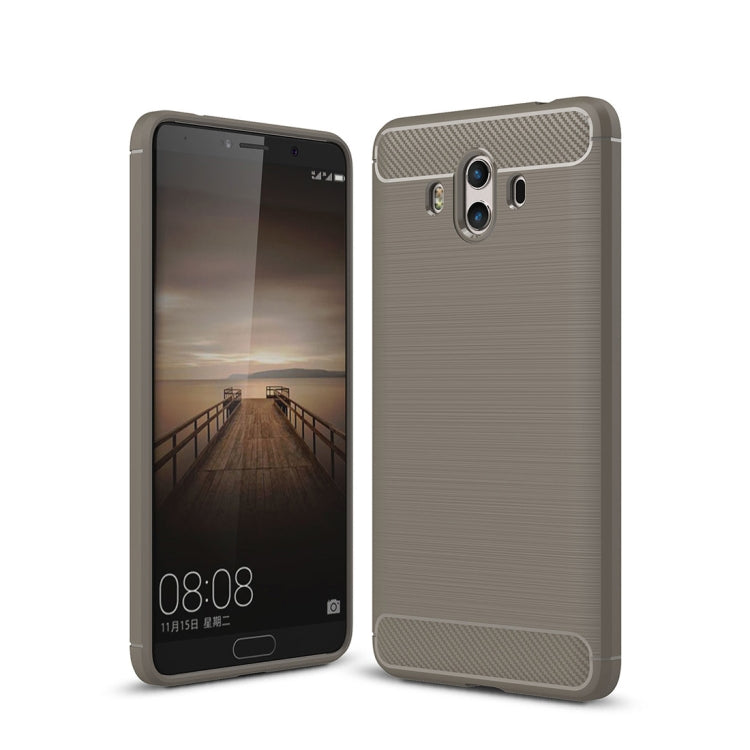 For Huawei  Mate 10 Brushed Texture Carbon Fiber Shockproof TPU Rugged Armor Protective Case