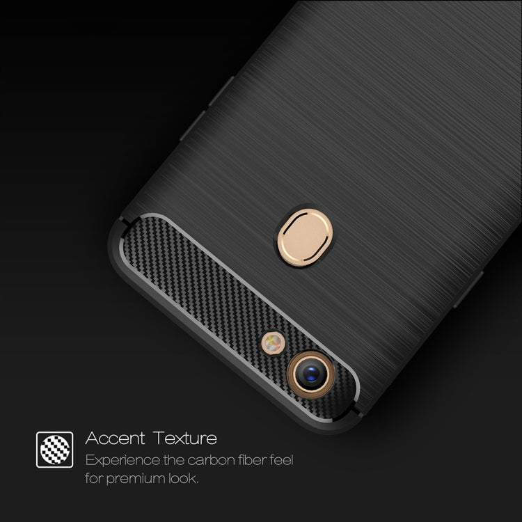 For OPPO  F5 Brushed Texture Carbon Fiber Shockproof TPU Rugged Armor Protective Case