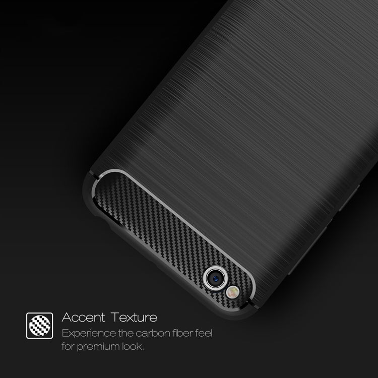 For Xiaomi  Redmi 5A Brushed Texture Carbon Fiber Shockproof TPU Rugged Armor Protective Case