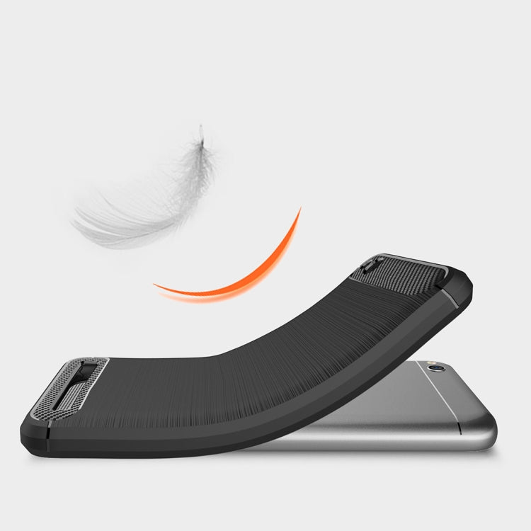 For Xiaomi  Redmi 5A Brushed Texture Carbon Fiber Shockproof TPU Rugged Armor Protective Case