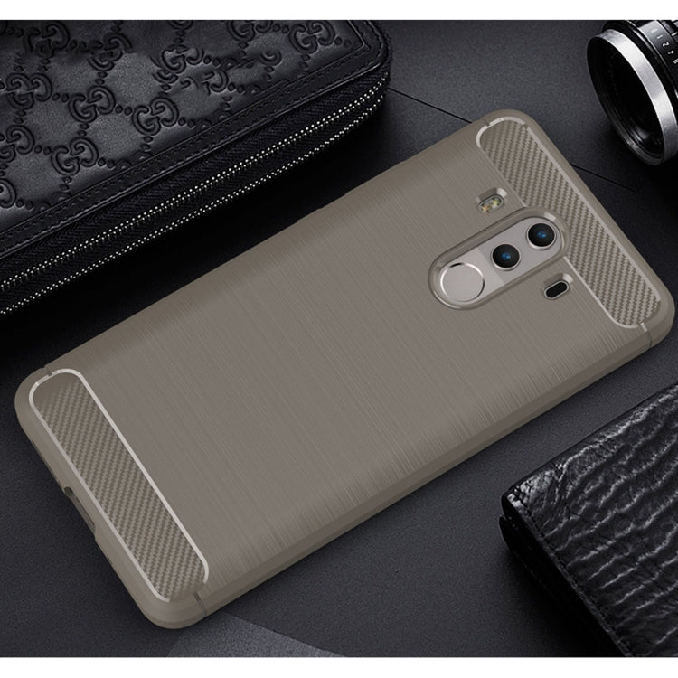 For Huawei  Mate 10 Pro Brushed Texture Carbon Fiber Shockproof TPU Rugged Armor Protective Case
